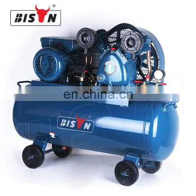 Bison China 2Heads Belt Driven Air Compressor 230V 12.6Gal 1500Watt Belt Driven Air Compressor Machine