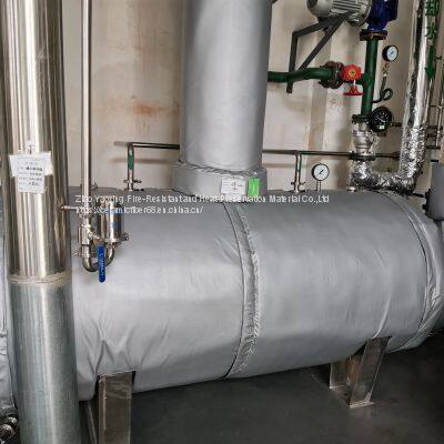 Removable Fiberglass Sleeve Glass Fiber Silicone Jacket for High Temperature Equipment photo-4