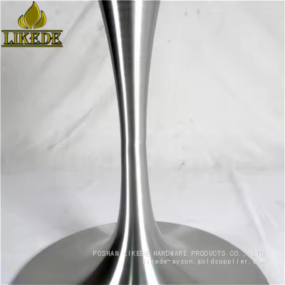 Newest Stainless Steel Tulip Table Leg Saarinen Table Base With Black Iron Heavy Duty Marble Tabletop for Workshops photo-4