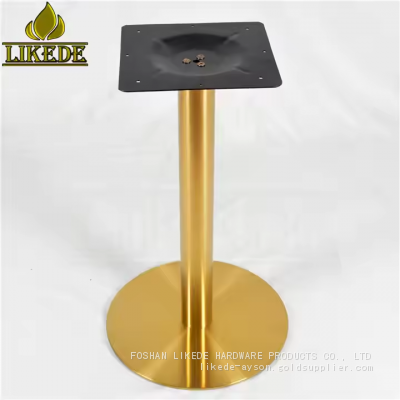 High Quality Brushed Titanium Golden Table Base Stainless Steel Copper Chrome Coffee Table Legs Made of Premium Metal photo-2