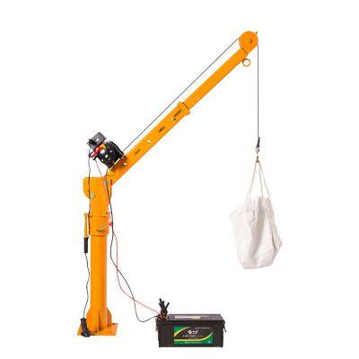 Hydraulic Pickup Truck Small Mobile Mini Vehicle Mounted Crane Electric Winch Hoist photo-4