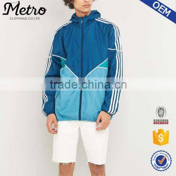 Fashion Wholesale Mens Color Block Windbreaker Jackets