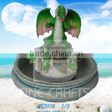 Polyresin Indoor fountain with dragon