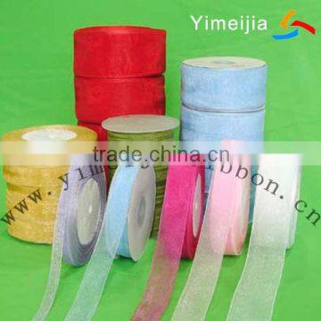 polyester yarn dyed nylon organza ribbon