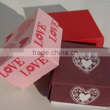 Factory price small paper gift case with love printing