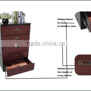 Custom-defined Livingroom Nightstand Elegant Cinese Red Steel Drawer Cabinet Half Height Storage Cabinet photo-6
