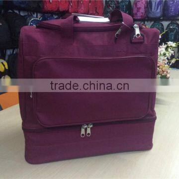 600D Polyester Double Layer Sports Bag Basic Medium Soccer Bag Large Duffel Bag photo-2