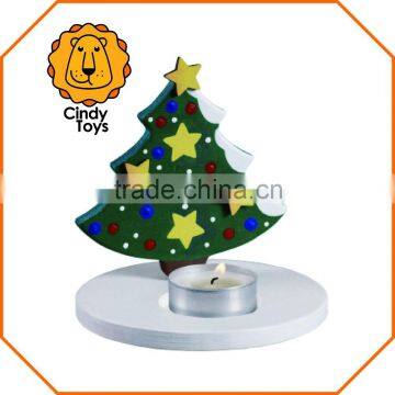 DIY Wooden Craft Tealight Holder Xmas Tree 3D pcs for Kids