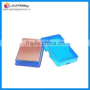 Blue Clear Plastic Playing Cards Box