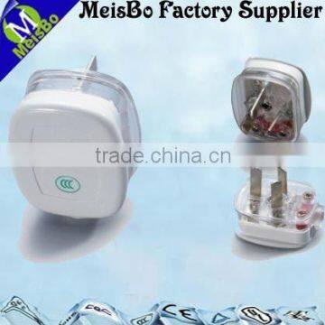 Three-flat pin female male power plug for electronic appliances