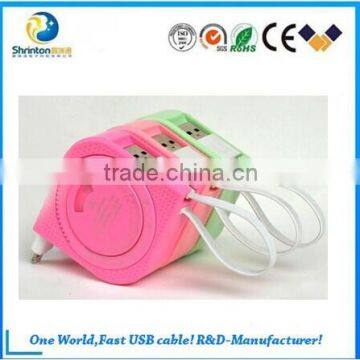 wholesale alibaba mobile phone accessories 2 in 1 usb cable,tape usb cable