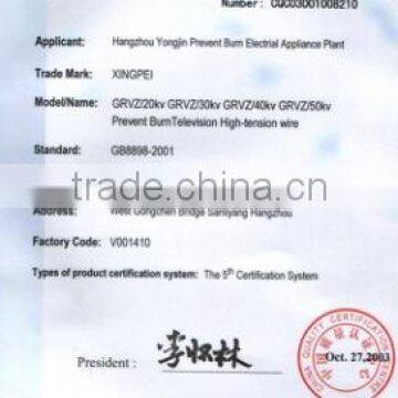 Product Certificate (CQC)