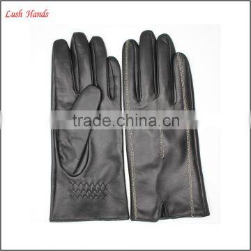 ladies fashion dress with pictures leather gloves