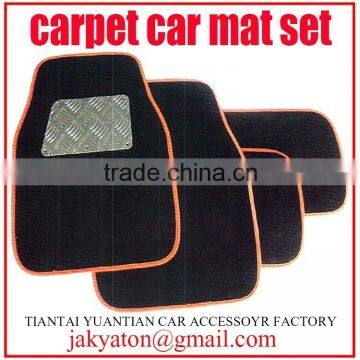 car mat pvc paillette in middle carpet car met with Non-slip universal car mat