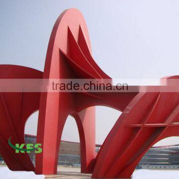 Stainless steel novel architecture style sculpture