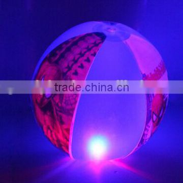 Flashing PVC Inflatable Beach Ball/pvc inflatable glitter beach ball