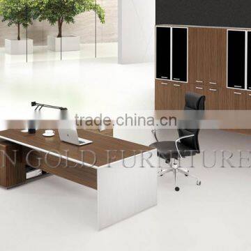 Classical Brown Desktop With Vice Cabinet Modern Executive Table(SZ-ODL328)