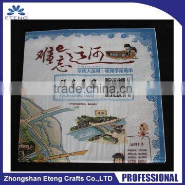 Fashion promotion full colors custom printed paper napkin