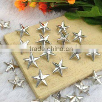 High quality silver Star Studs with 2 claws, Metal Claw Beads, Nailhead Punk Stud Rivet Spike for decoration