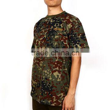 China new design custom wholesale OEM Service unisex o-neck camouflage t shirt