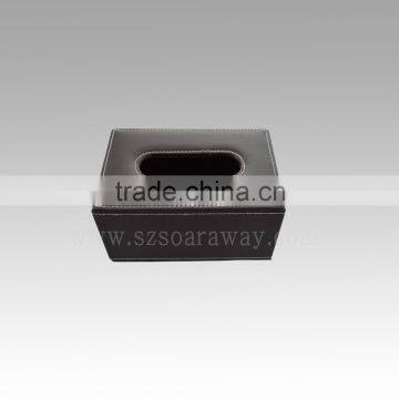 2014 Hot Selling PU Leather Small Tissue Box Magnet Home Car Decor New Design Multi-function photo-3