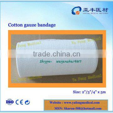 2" 3" 4" cotton surgical gauze bandage