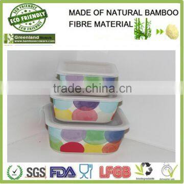 2016 new design bamboo fibre food storage boxes for berry/candy/dry food