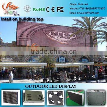 RGX Building top led display, P10mm led display with , outdoor video led display