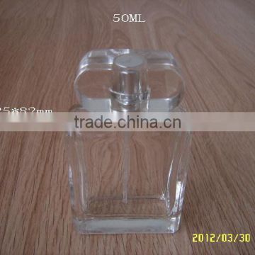 50ml clear glass perfume bottles with spray cap