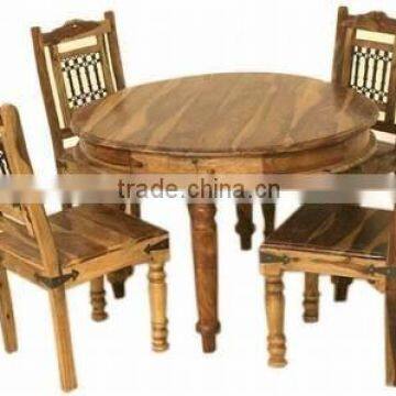 Italian Cesar Rose wood Dining Table with Chair set