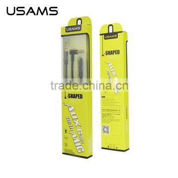 USAMS With Mic Audio Cable for Universal Mobile Phone Headphone 3.5mm Stereo Audio Curved Cable 1M Male to Male Cable MT-5774 photo-6