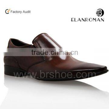 Concise style waxing cow leather shoes