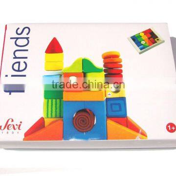 2015 New Wooden Castle Building Blocks For Children