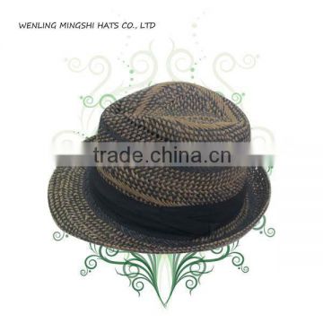 fashion summer straw fedora hat for men