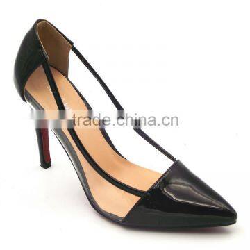 sexy pointed toe high heel transparency women summer pumps