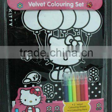 HELLO KITTY Velvet Coloring Set