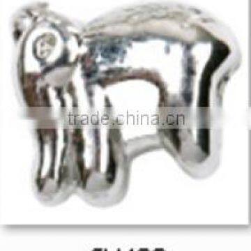 Hot sale animals beads charm with Rhinoceros shaped,custom made logo jewelry charms