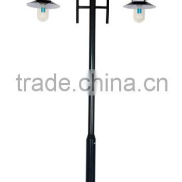 Decorative garden lighting pole and solar street light pole