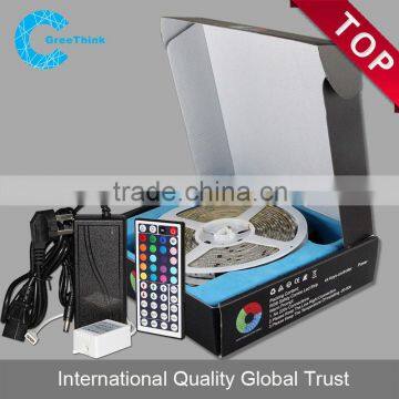 5M 5050 RGB SMD LED Strip 300 Leds+44Key IR Remote Controller+Power Supply