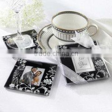 Glass photo coaster