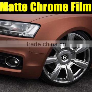 Brown color chrome matte sticker with high quality 1.52*20m