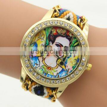 2016 Hot Sales Wholesale China Watches Nylon Strap Rose Gold Simple Fashion Watches Girls photo-3