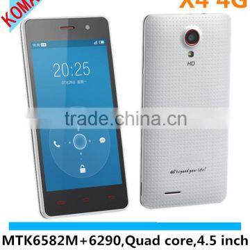 KOMAY Bluboo X4 4G FDD LTE 4.5inch MTK6582 Quad Core Android 4.4 1GB/4GB 8MP 720p Video 4G Smart Phone