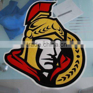 Gold metal Custom embroidery tackle twill patch