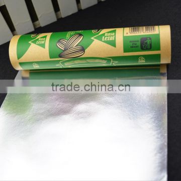 laminated food grade plastic film / printing snacks packing vacuum film / aluminum foil laminated roll film