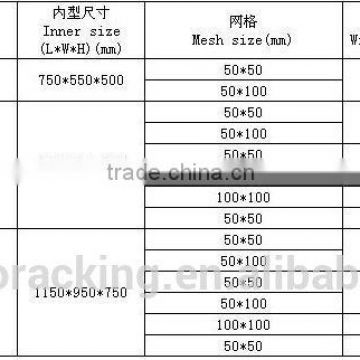 Top quality flexible unit for material steel Folding Storage Cage/mesh container be used industry