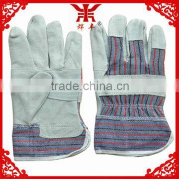 different grades 10.5 inch patch palm cow split leather work glove for men