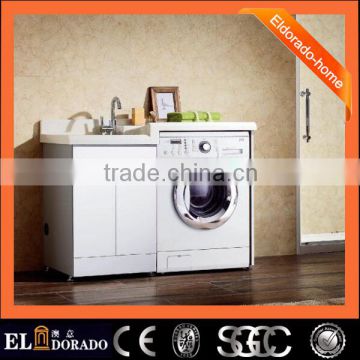 High Quality moisture-resistant wooden Multi-function laundry washing machine cabinet bath vanity