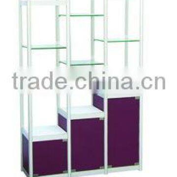 Trapezoid or high-low jewlery glass display cabinet or showcase