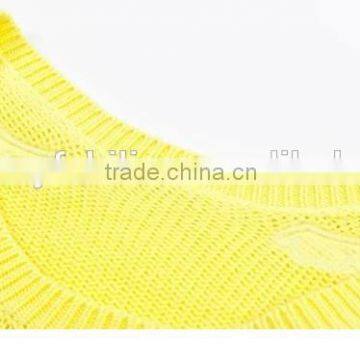 2015 Hot Sale Korean Fashion Hollow Lace Bright Colored Sweater Spring photo-6